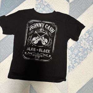 Johnny Cash Man in Black Shirt Size 2t